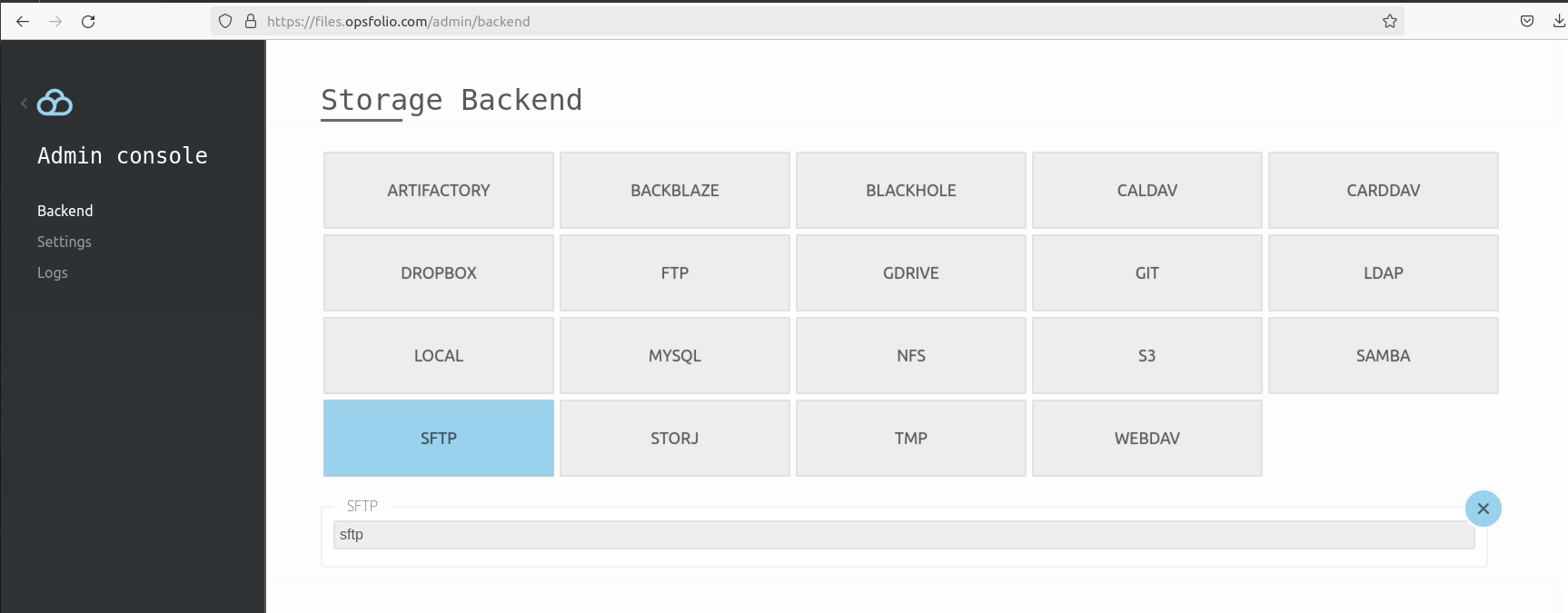 Storage Backend